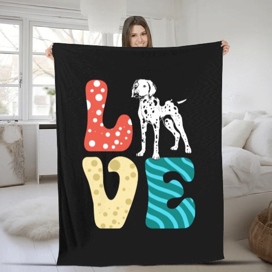 I Love My German Shorthaired Pointer Fleece Blankets