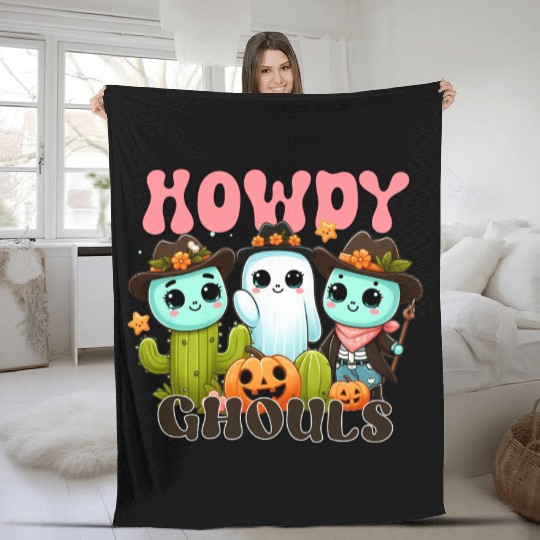 Howdy Ghouls Fleece Blankets