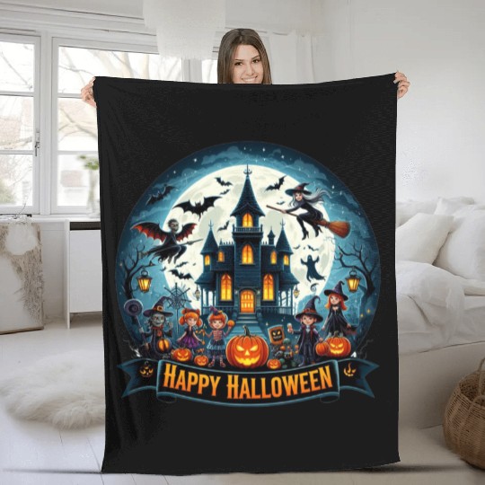 Happy halloween Fleece Blankets