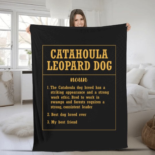 Dog Definition Dog Breed Catahoula Leopard Dog Fleece Blankets