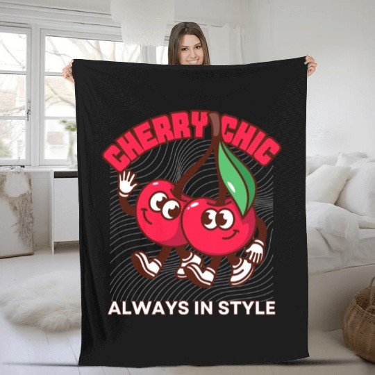 Cherry Chic - Always in Style with a Fun Twist Fleece Blankets