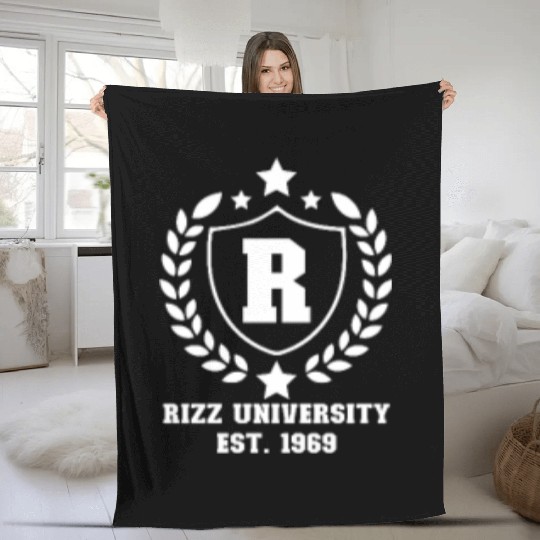 Rizz University Est. 1969 Rizz Academy Rizzlerrizz Fleece Blankets