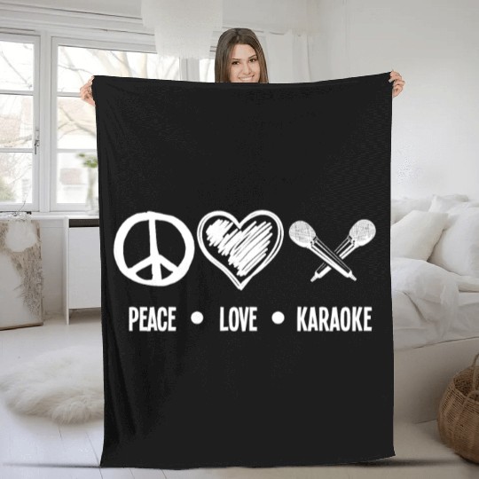Peace Love Karaoke - Your Passion Fleece Blankets