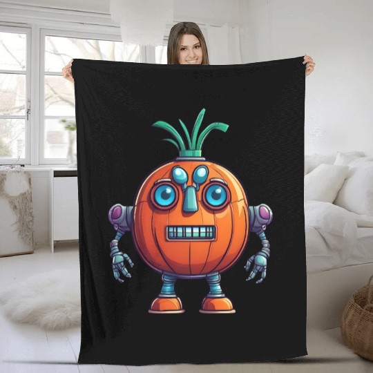 Robot Onion Fleece Blankets