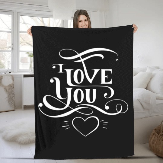 I love you Fleece Blankets