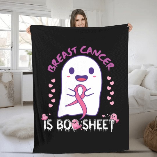 Breast Cancer Is Boo Sheet Fleece Blankets
