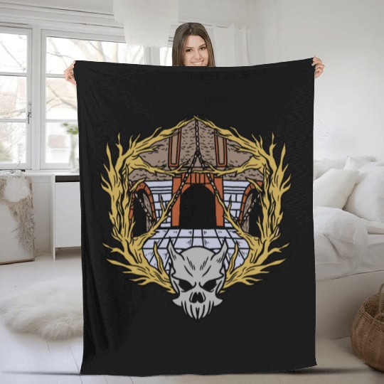 Dungeons Skeleton Magic Dungeon Fleece Blankets
