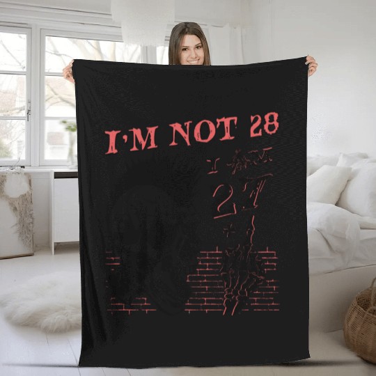 I Am 27 Plus Middle Finger - 28th Birthday Fleece Blankets