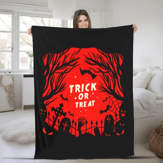 Trick or Treat Graveyard Fleece Blankets