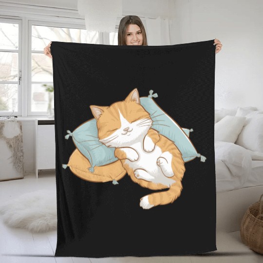 Cozy Cat Nap Fleece Blankets