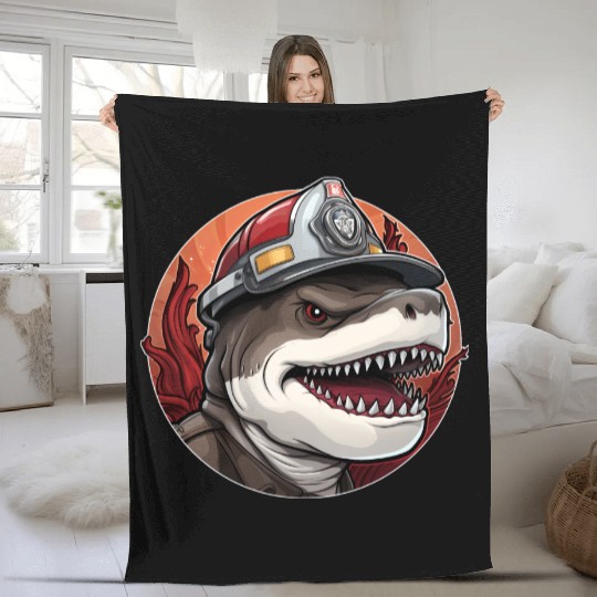 Sharks Firefighter Fleece Blankets