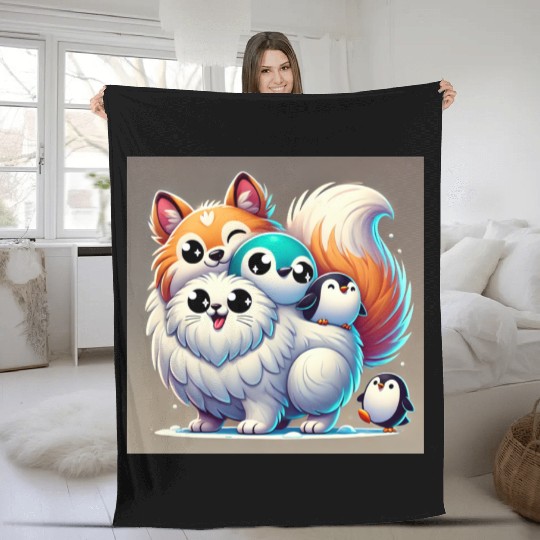 Frost Pals is a mix of a bunch of winter animals. Fleece Blankets