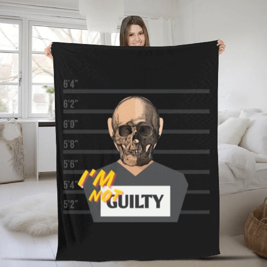 I'm not guilty Fleece Blankets