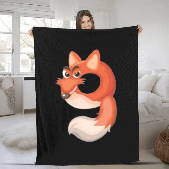 Fox Number Nine Fleece Blankets