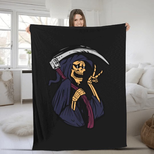 Halloween Reaper Fleece Blankets