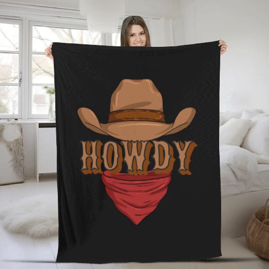 Howdy Cowboy Fleece Blankets