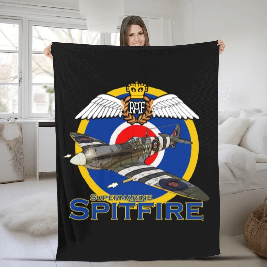 Supermarine Spitfire Fleece Blankets