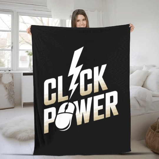 Click Power Cyber Monday Shopping Force Fleece Blankets