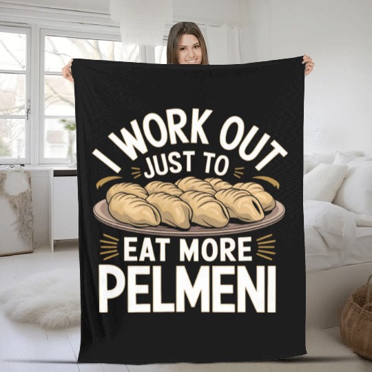 Pelmeni Dumpling Traditional Russian Fleece Blankets