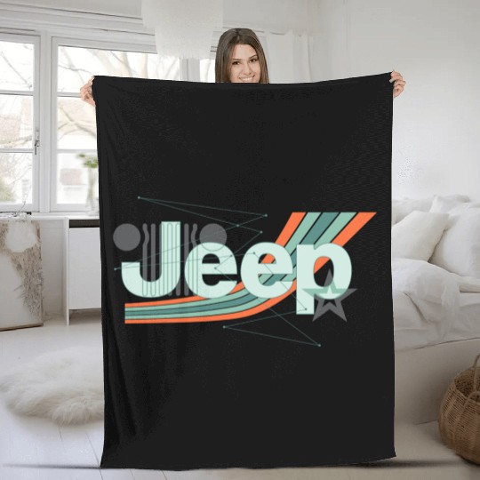 Jeep Painted Angles Design Fleece Blankets