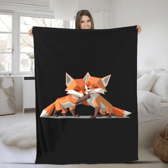 Fox Cubs Fleece Blankets