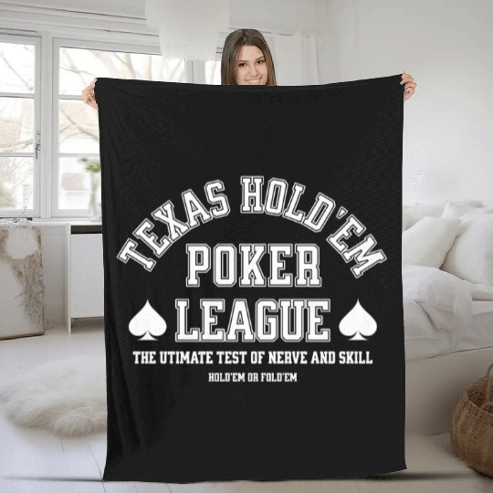 Texas Hold'em Poker League Apparel Fleece Blankets