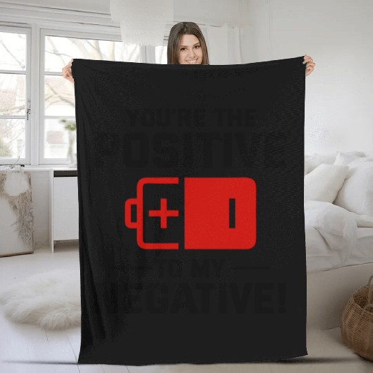 Electrician Valentine: Positive to My Negative Fleece Blankets