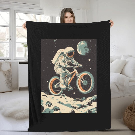 Astro Biking Fleece Blankets
