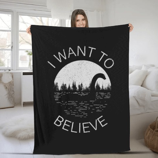 I Want To Believe -Nessie Fleece Blankets