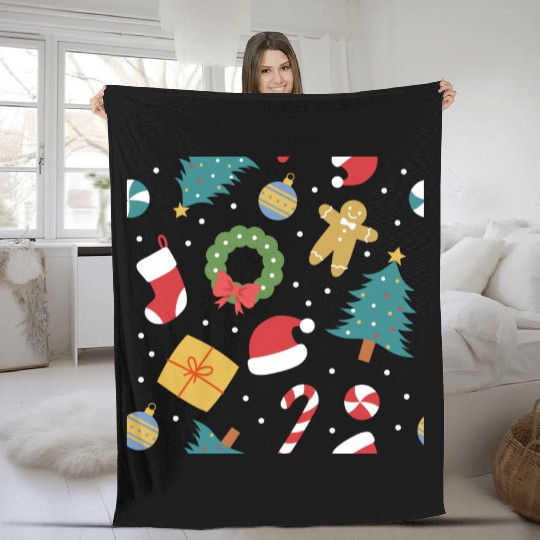 Classic Christmas Icons Fleece Blankets