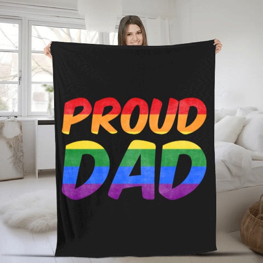 Just be yourself! (Proud Dad) Fleece Blankets