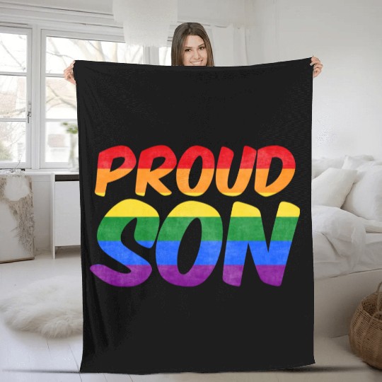 Just be yourself! (Proud Son) Fleece Blankets