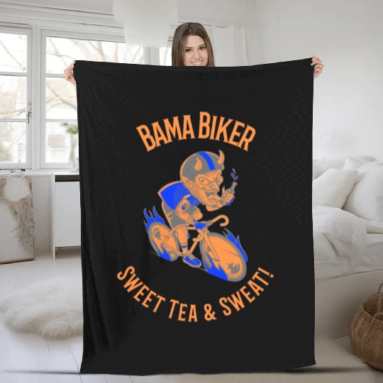 Bama Biker: Sweet Tea & Sweat! Albm Cycling Fleece Blankets