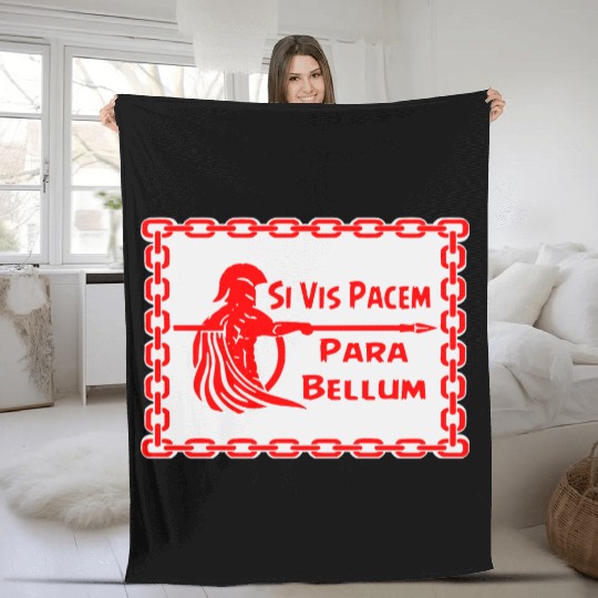 Spartan Si Vis Pacem Para Bellum LIKE US ON FB #U Fleece Blankets