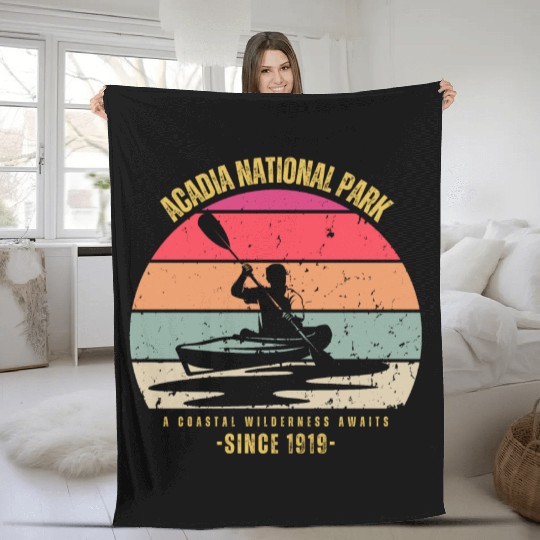 A Coastal Wilderness Awaits - Acadia 1919 Fleece Blankets