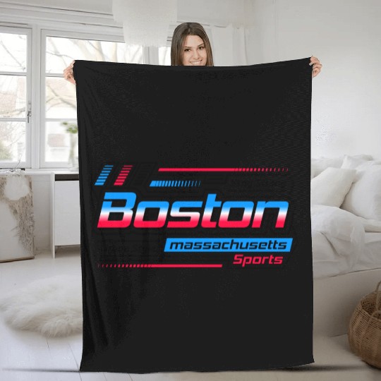 Stay Strong Boston Massachusetts City Sports Fleece Blankets