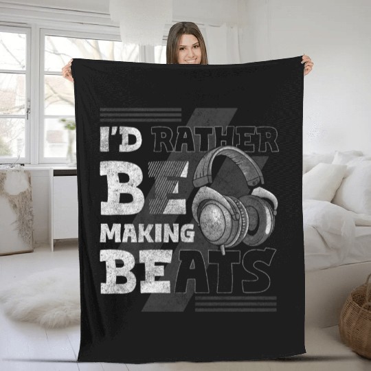 Dj Musician Dance Music Vinyl Fleece Blankets