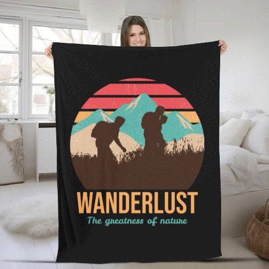WANDERLUST The greatness of nature Fleece Blankets