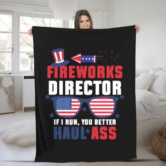 Fireworks Director 8 Fleece Blankets
