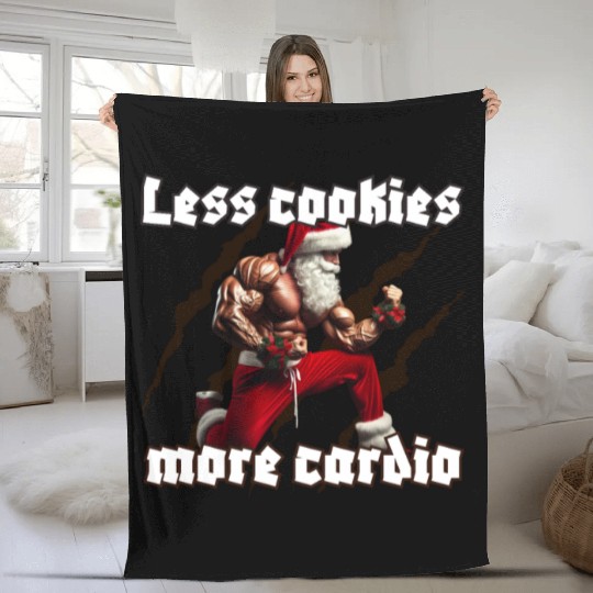 Muscle Santa Fleece Blankets – Christmas Workout Apparel