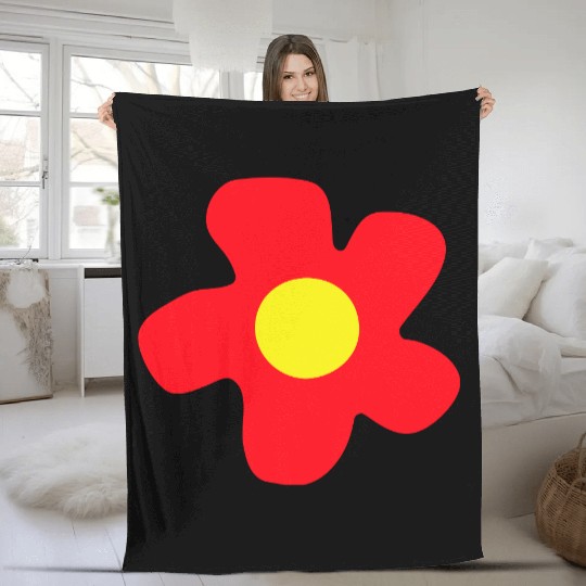 Red Beautiful Flower Spring Summer Nature Flowers Fleece Blankets