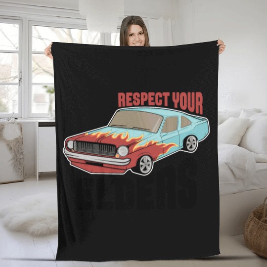 Funny Car Guy 1 Fleece Blankets