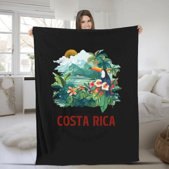 Costa Rica Nature & Macaw Adventure Fleece Blankets