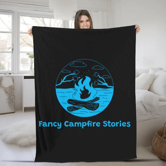 Fancy Campfire Stories Luxury Camping Fleece Blankets