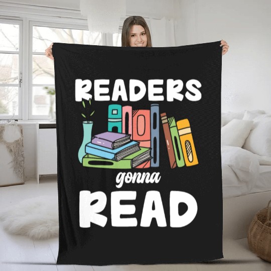 Readers Gonna Read Books Bookworm Design Readers Fleece Blankets