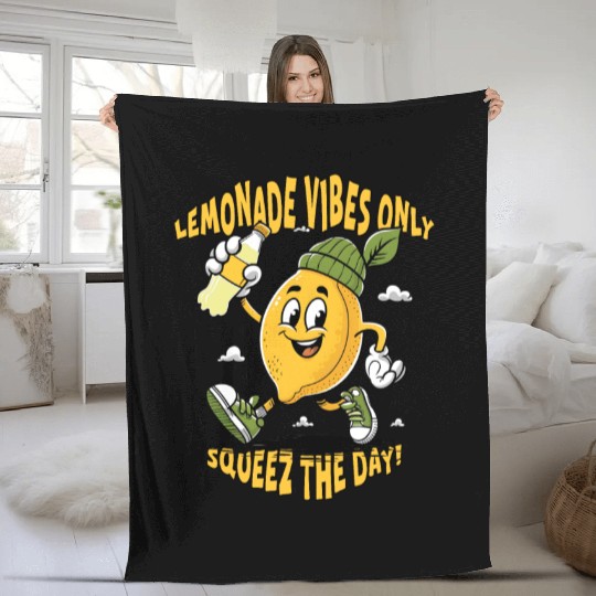 Lemonade Vibes Only Fleece Blankets