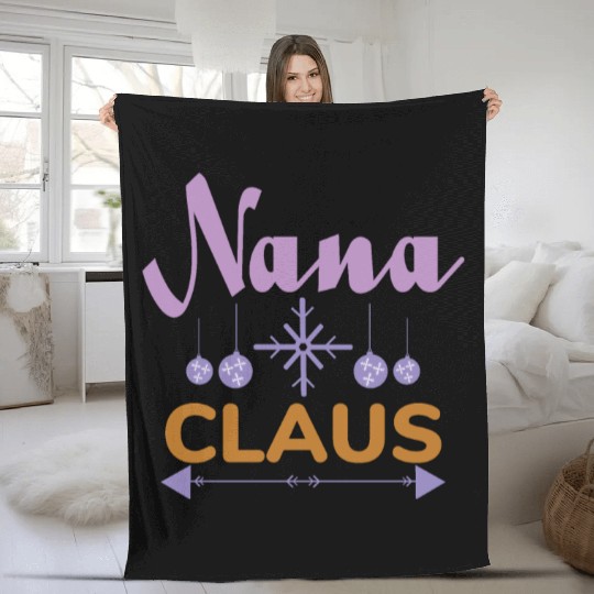 Nana Claus Fleece Blankets