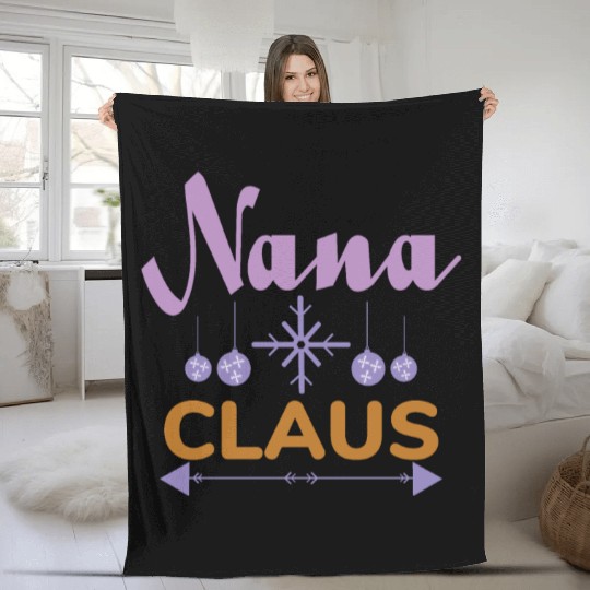 Nana Claus Fleece Blankets