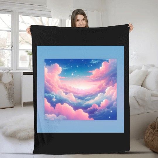 pastel cloud Fleece Blankets