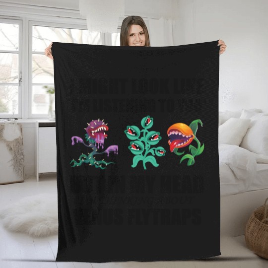 Venus flytrap lover's life! Fleece Blankets